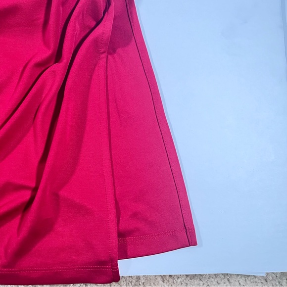 Fabletics Cacey Racerback Dress side slither tricot fabric scarlet red size XL - Picture 11 of 13